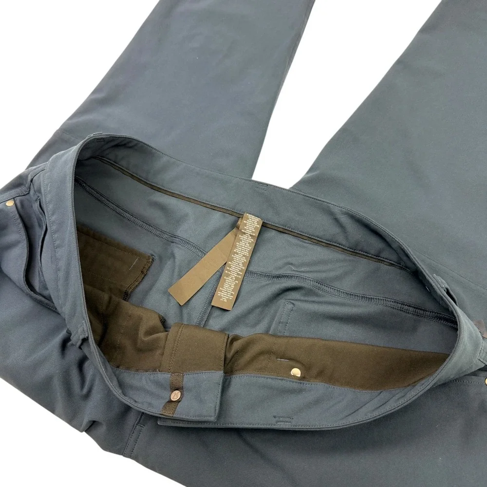 Lululemon Men ABC Pant Classic Fit Warpstreme Obsidian Dark Grey Navy Size 38x28